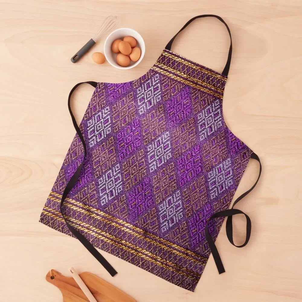 

Thai Silk - Purple Gold Thai silkworms Apron For Man Haircut christmas kitchen Chef jacket men women's work Apron