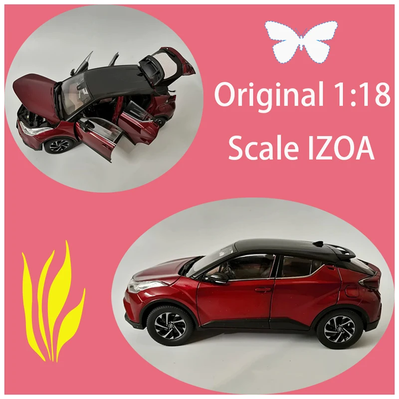 

Original Diecast 1:18 Scale IZOA Red with black top Alloy Simulation Car Model Static Collection Decorated Holiday Gifts Toys