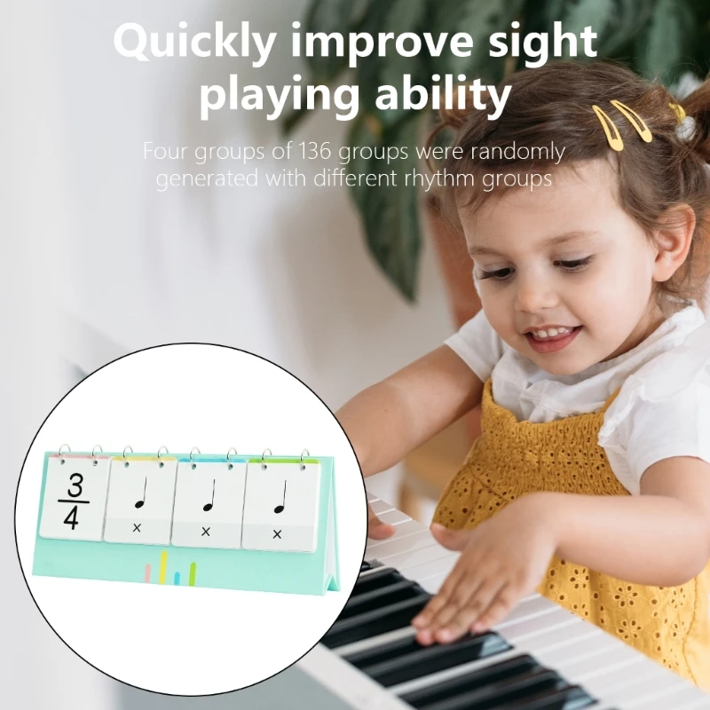 Music Flashes Card Note Training Card Music Teaching Props Rhythm Practice Card For Musical Instrument Piano Drum Guitar