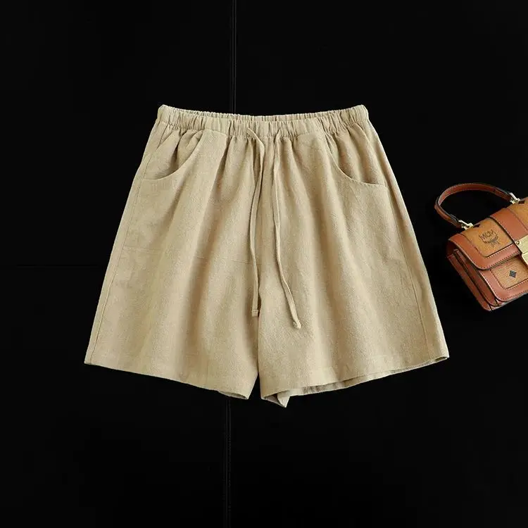 

Dave&di Elastic Waist, Cool And Breathable, Loose And Wide Leg Casual Shorts For Women