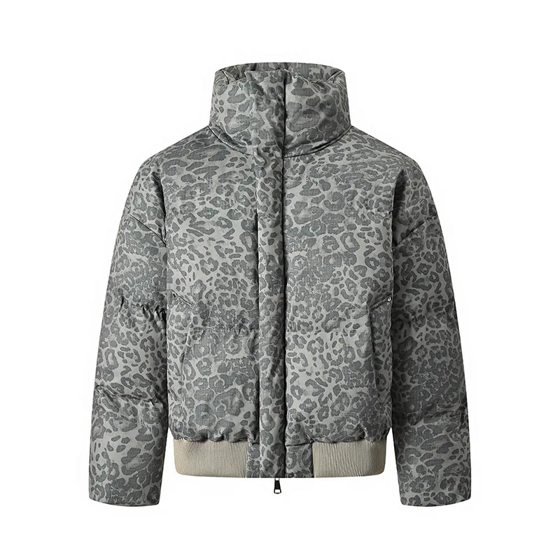 New Arrival Winter Graphic Men Bread Puffer Jacket Thick Warm Bomber Unisex Women Vintage Chic Coat High Street Couple Parkas