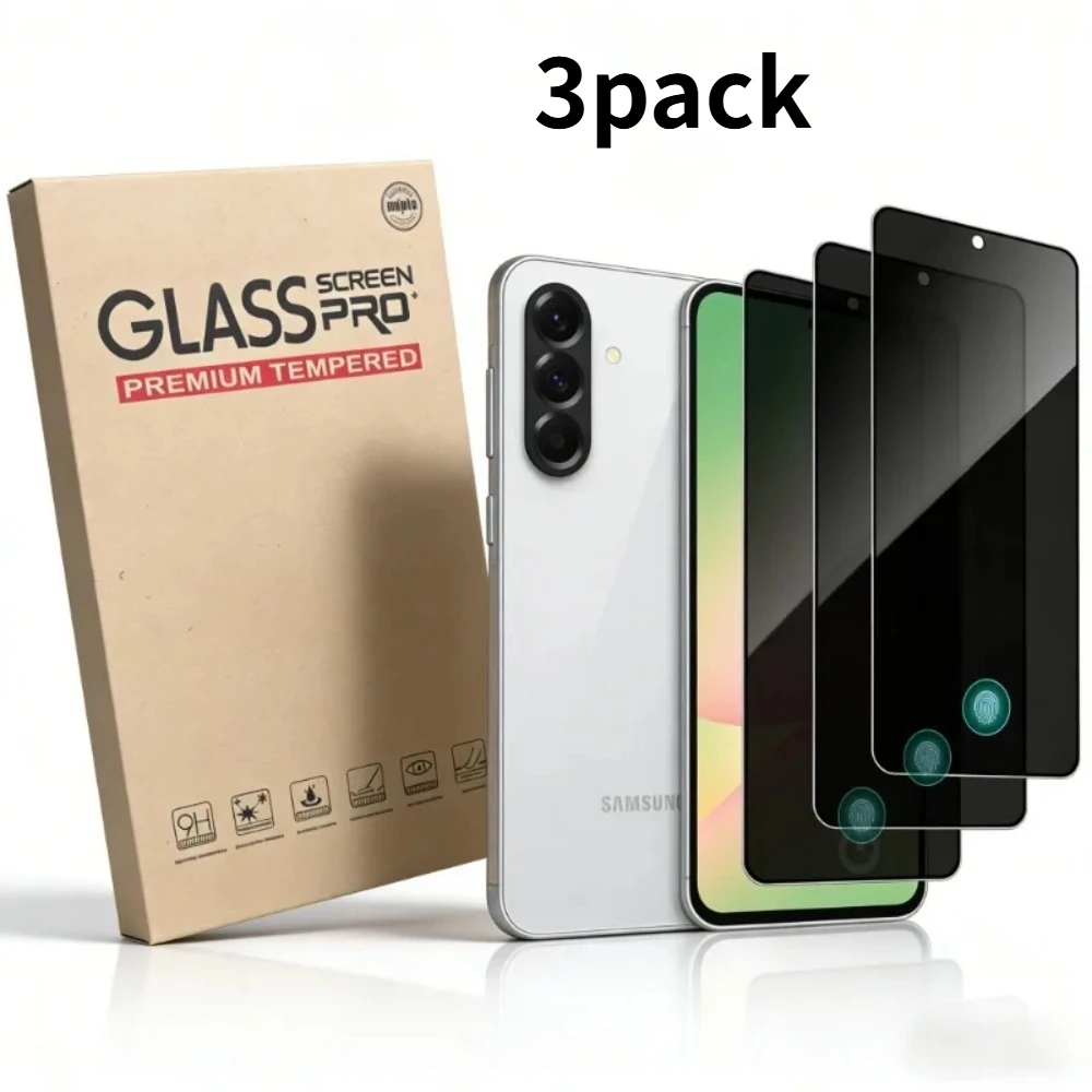 

3Pack Fingerprint Unlock Anti-peep Screen Protect Flim For Samsung A57/37/27/17/07 Premium Anti-Fingerprint Tempered Glass Cover