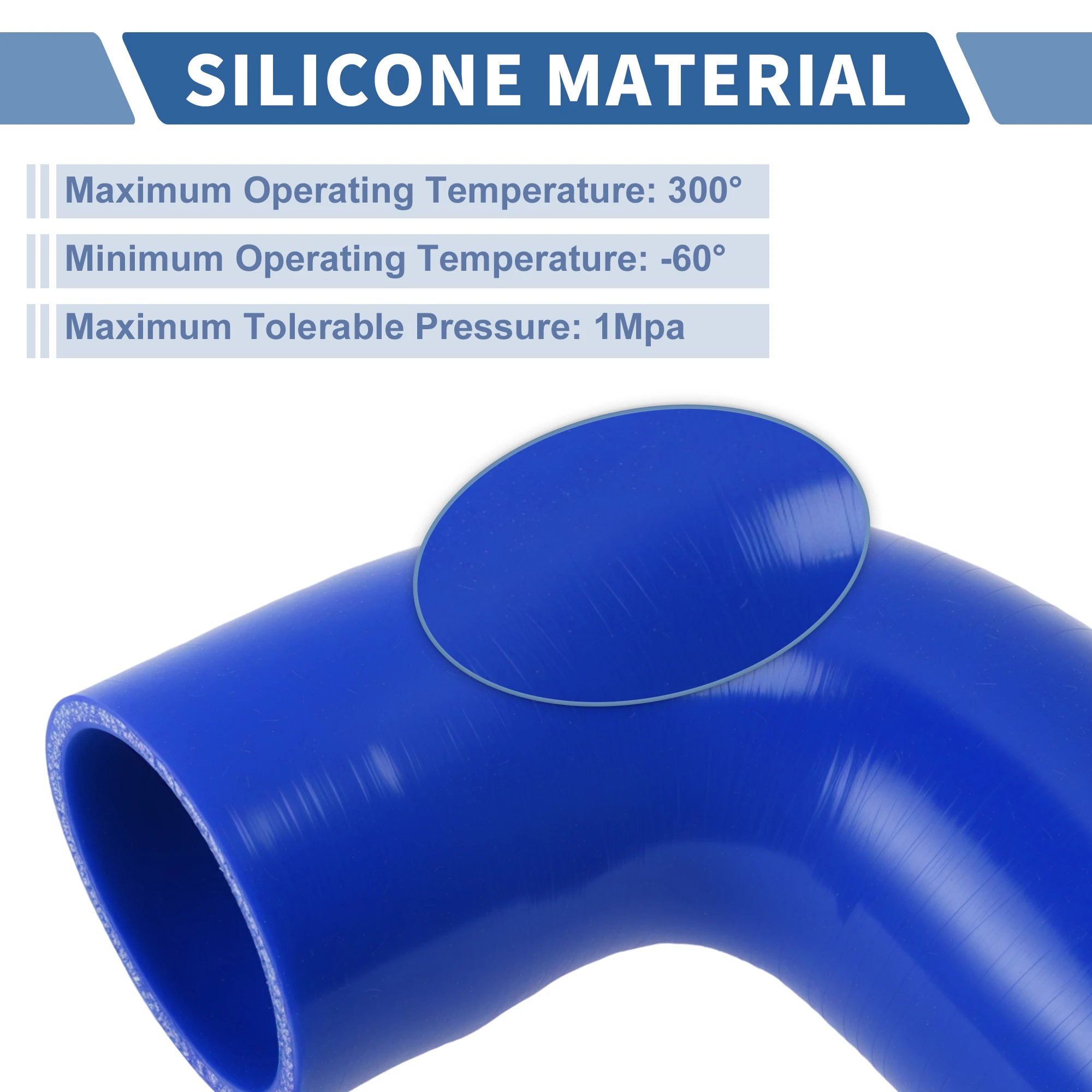 X Autohaux 90-Grad-Silikon-Winkelkupplungsschlauch 57 60 90mm ID Auto-Verbindungsrohr Universal 102mm Länge Auto-Kühlmittelschlauch – Detail 7