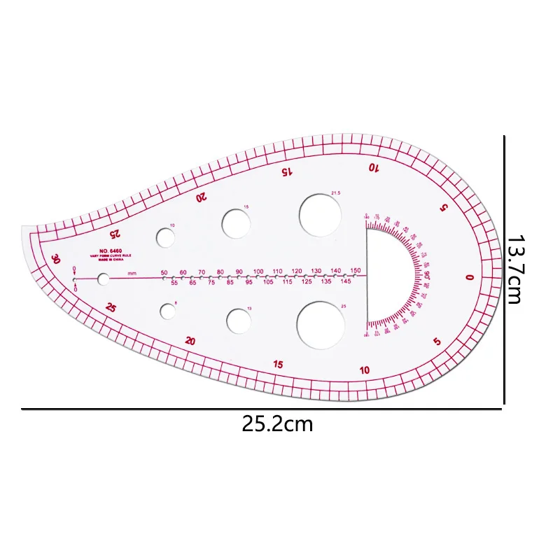 Juego de 4 reglas de medición para sastre, kit de herramientas de costura DIY para patrones, dibujo, acolchado, corte de ropa, patchwork y manualidades curvas.