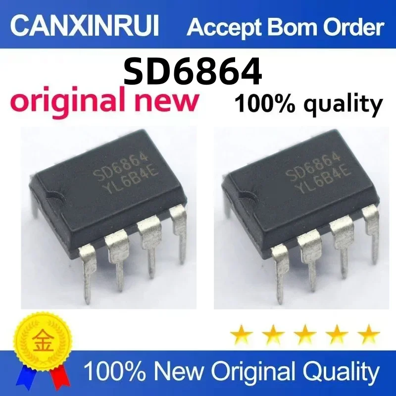 

(5-100 pieces) Brand new original SD6864 DIP-8 switch power management chip IC in stock