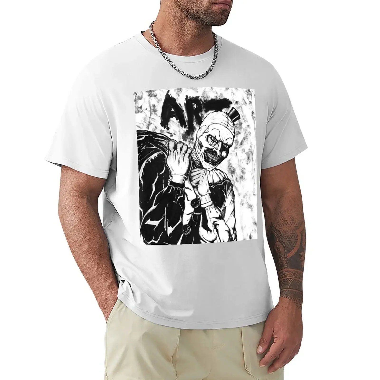 Camiseta con estampado de el payaso de la película Terrifier para hombre, camisetas personalizadas de baloncesto, figuras de anime, ropa