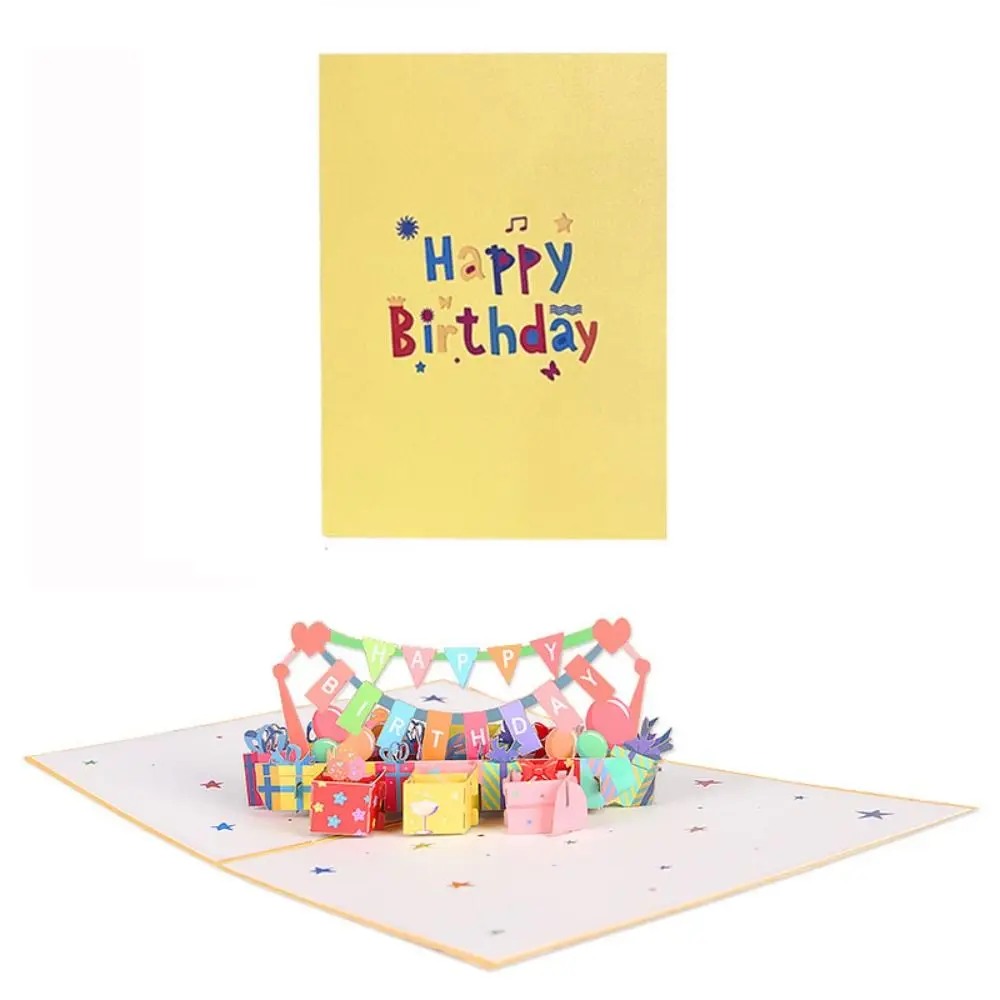 Cute Paper Birthday Card 15*20 CM Greeting Card Handmade Greeting Card 3D Birthday Card Festivals