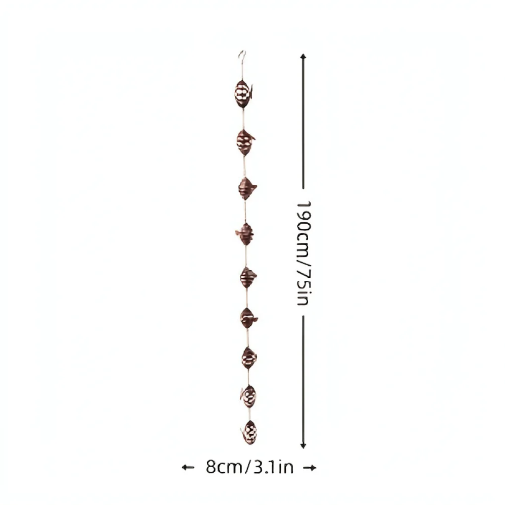 Iron Rain Chain For Gutter Downspout Decorative Garden Aesthetic Outdoor Yard Landscape Water Feature Architectural Accessory
