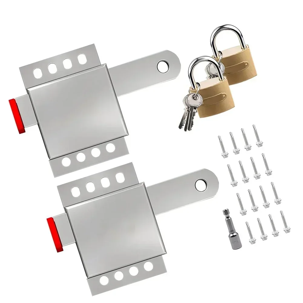 Heavy-Duty Garage Door Lock Kit With Self Tapping Screws For Most Garage Door Heavy Duty Inside Deadlock Garage Door Lock