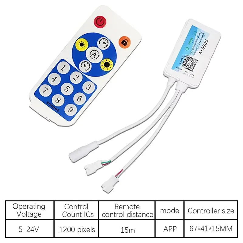 B16C-SP601E Bluetooth Music Magic Light New With LED Intelligent Controller Dual Output Mobile Phone APP Control