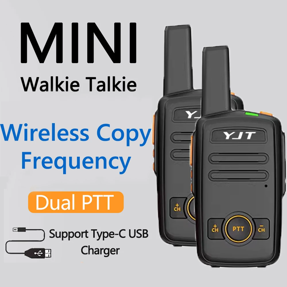 Yjt K11 Dual Ptt Pmr 446 Twee Weg Radio Pmr446 Walkie Talkie Set 2 Stuks Met Type C Poort