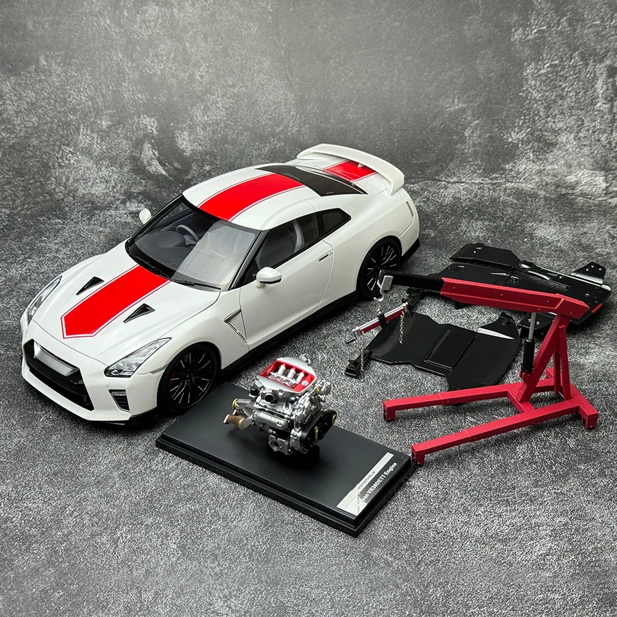 MOTORHELIX 1:18 para Nissan GT-R(R35), modelo de coche edición 50 aniversario, adorno estático, enviar a un amigo, regalo de vacaciones