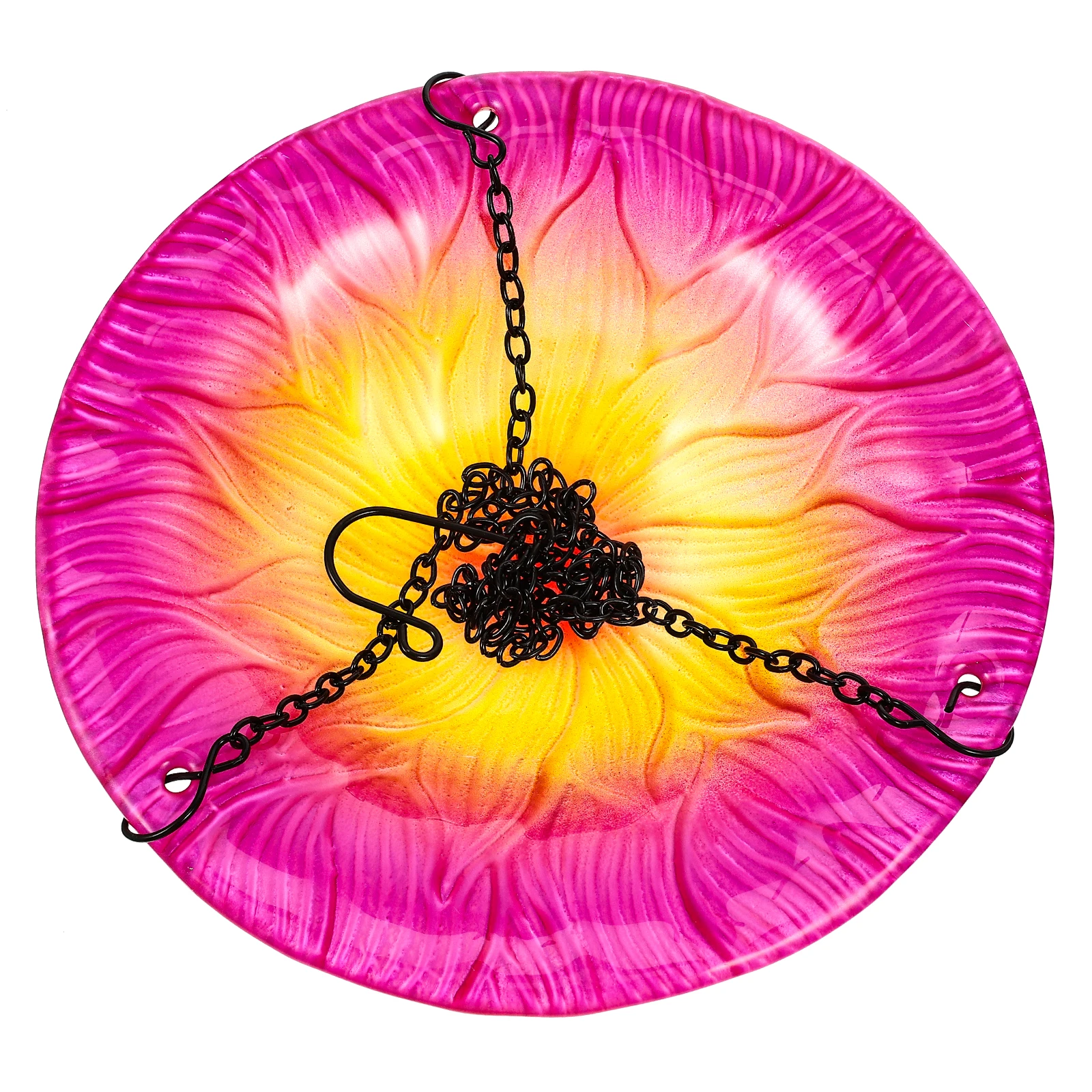 

Durable Flower Shape Hanging Swing Bird Feeder Garden Decoration Outdoor Bird Food Container Creative Swing Hanging Feeder