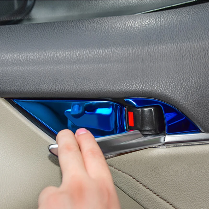 For Toyota Camry XV70 70 2018 2019 2020 2021 2022 2023 Stainless Car Inner Door Handle Bowl Trim Cover Sticker Protector Frame