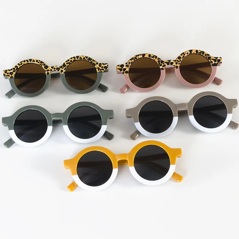 New Children's Sunglasses Korean Edition Girls' Round Frame Sunglasses Personalized Baby Sunscreen Sunglasses Fashion Versatile