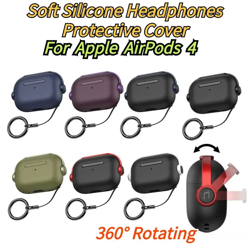 For AirPods 4 Earphone Cover Cute Style Bluetooth Soft Shell Soft Silicone Headphones Protective Cover Earphone Accessories