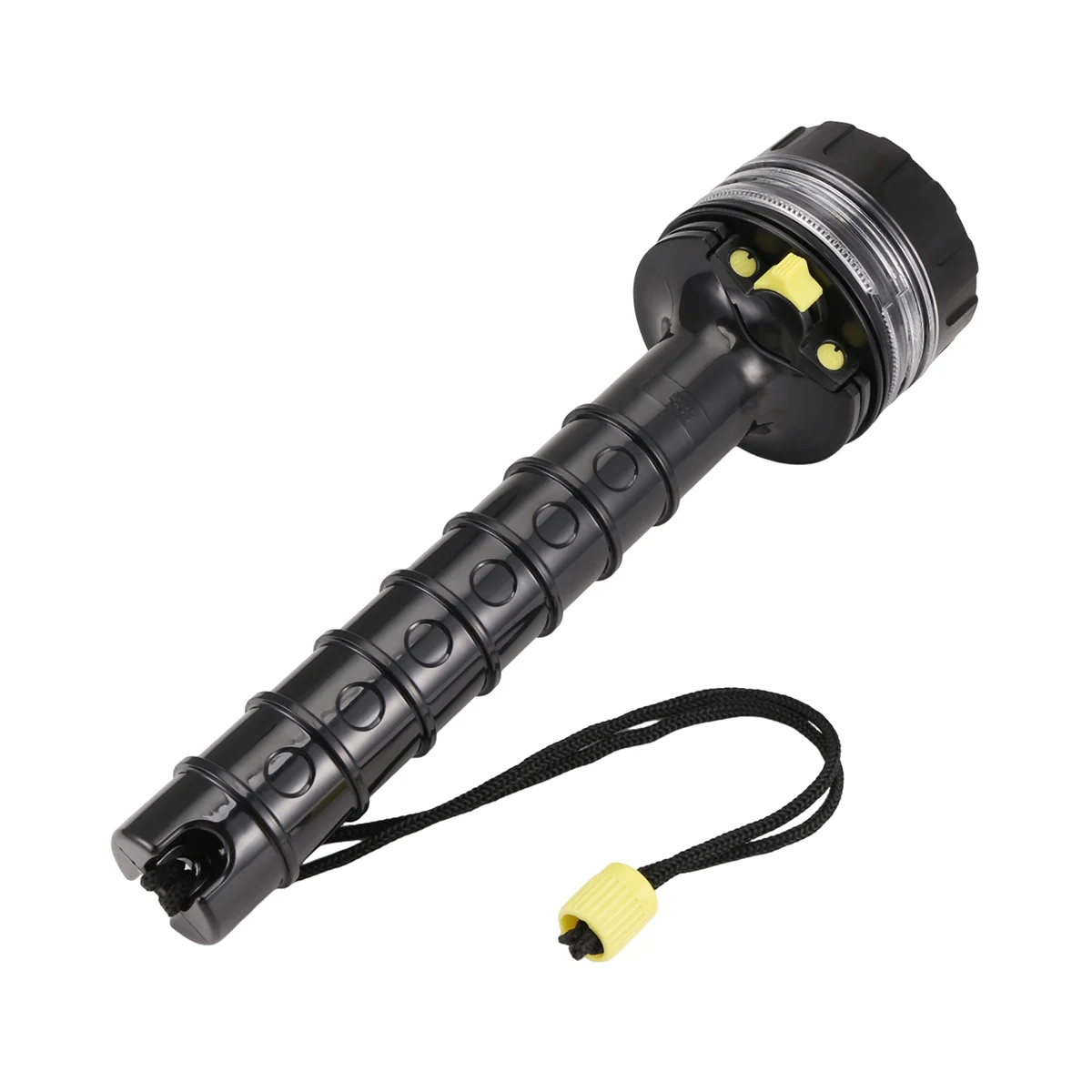

Ultra-Durable Scuba Deep Diving Light Professional Powerful Flashlight Underwater Waterproof LED Diver Light,Black