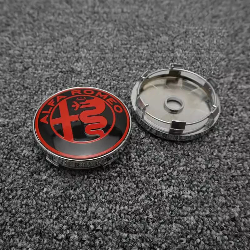 4x 60mm Alfa Romeo Nabendeckel Felgendeckel Radkappen
