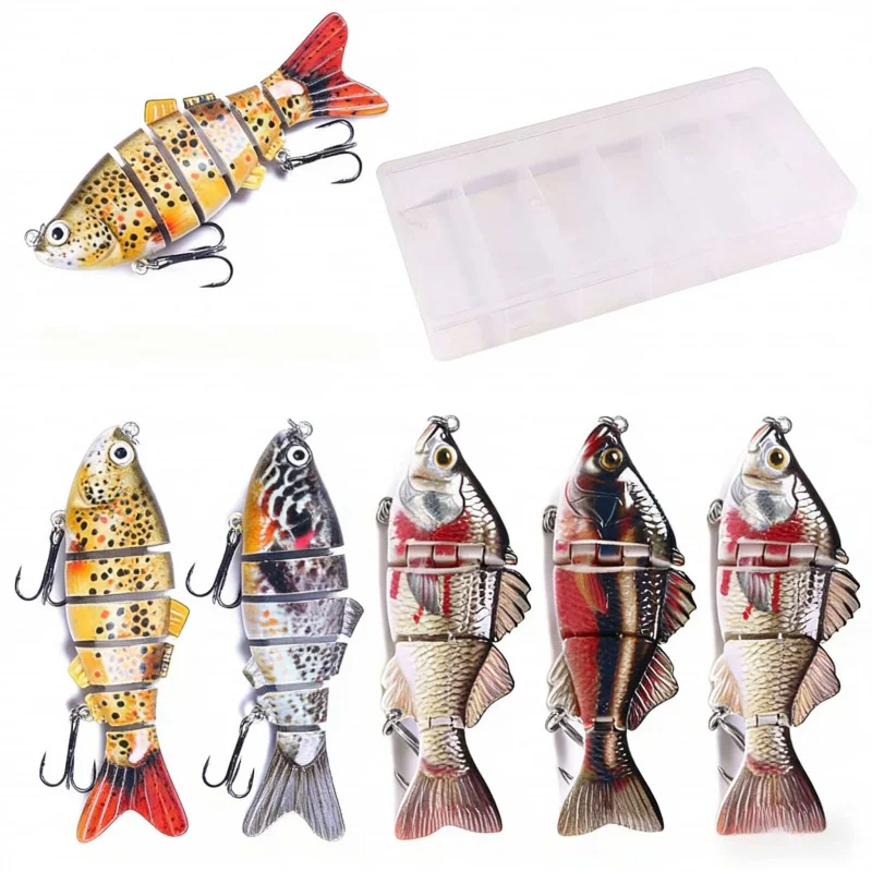 

Multi-section Fake Bait Set6PCSLong Casting Vibrating Sinking Pencil Lure Bait Bionic Fishing for Bass and Perch Sinking Pencil