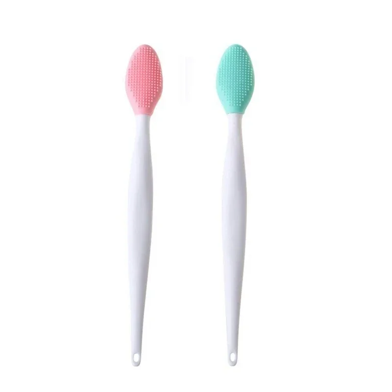 Double-Sided Silicone Lip Brush Tool - Exfoliating Brush (2 Pack)