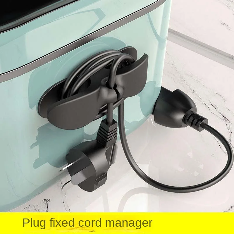 Kitchen Storage Appliance Cord Winder Universal Self Adhesive Power Cord Organizer For Appliance Cable Management USB Cord Rack