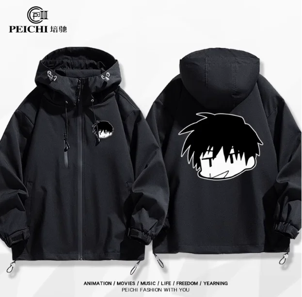 Anime Jujutsu Kaisen Fushiguro Toji Windbreaker Jacket Hoodie Cosplay Autumn Winter Men Women Coat Loose Tops