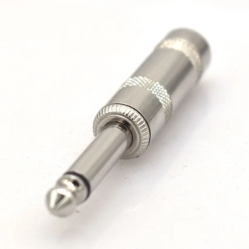 6.35mm Mono/Stereo jack plug male connector Microphone Welding line HeadPhone stereo 1/4\