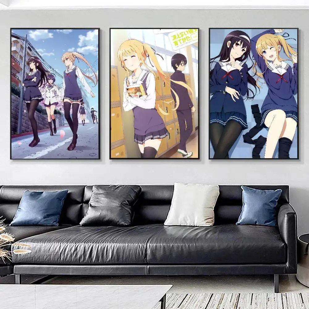 Anime S-Saekano How to Raise a Boring Girlfriend Posters HD Print Vintage Wall Art Decor for Home Study Room