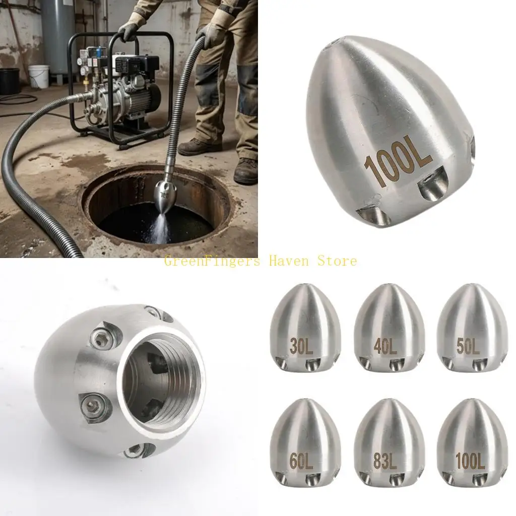 F68D Drain Line Jet Nozzle Metal Female Thread Cleaning Tip Service Use