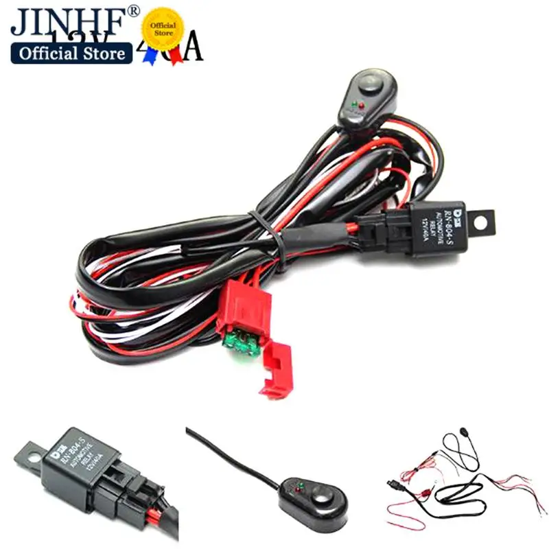 1pc LED Work Light Bar Wiring Harness Control Switch Kit Offroad 12V 40A CarLamp