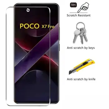 5ks tvrzeného skla pro POCO X7 X6 X5 X4 X3 Pro NFC GT 5G Ochranné pouzdro na displej pro POCO F7 Ultra M7 F6 F5 M6 Pro C75 C65 C40 sklo 10 nejlepší prodej displej brnění x5 - №10