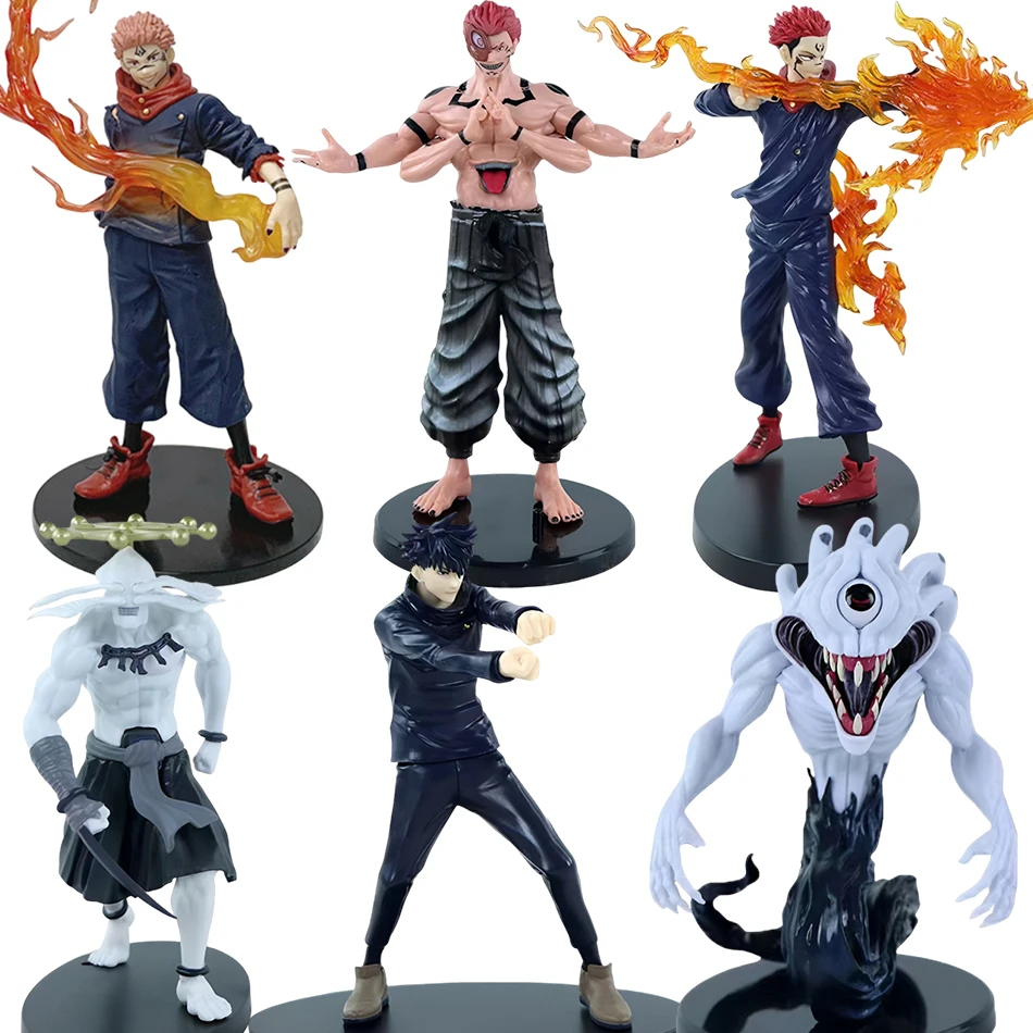 Jujutsu Battle Anime Handgefertigte Zweiseitige Stay Nuo Fluchkönig Tiger-Stab Yuren Figur PVC-Modell Desktop-Ornament Anime-Spielzeug Geschenk
