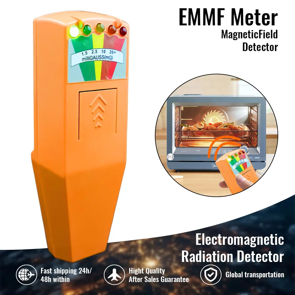 

Digital Electromagnetic Field EMF Gauss Meter Ghost Hunting Detector Portable EMF Magnetic Field Detector 5 LED Gauss Meter