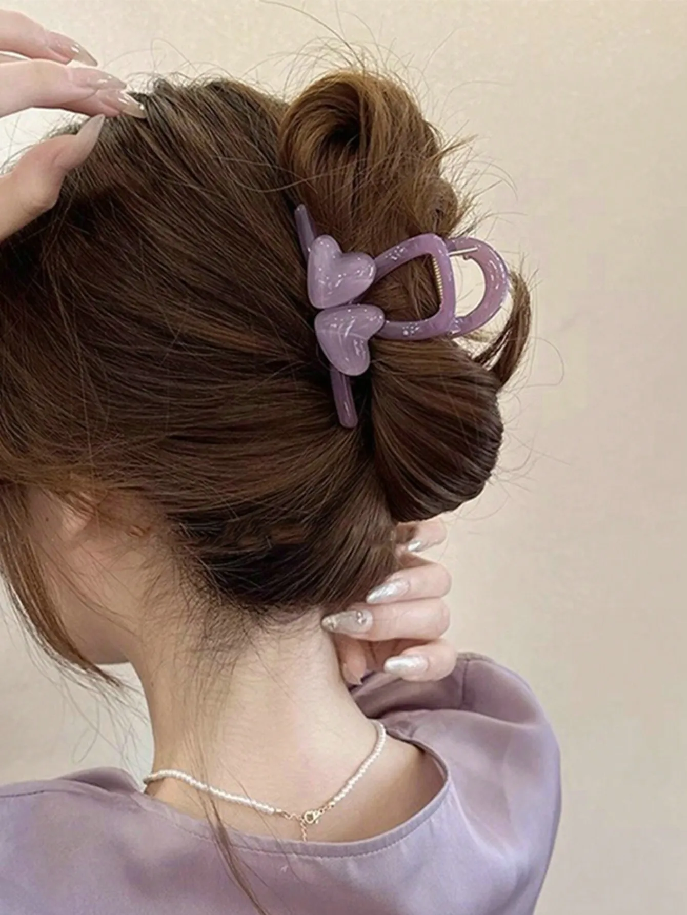 

1pc Double Heart INs Style Sweet Hair Clip, Suitable For Daily Use Valentine's Day Hair Claws Claw Clips Hair Clips Hair Jaw Clip Hair Clamps Hair Clutch Hair Claw Clip Fall Winter Hair Accessories For Women Bows For Vacation Outfits Woman Summer Outfits