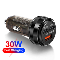 Car 80W 3-in-1 Charger QC3.0 PD Type C USB Moblie Phone Fast Charging for IPhone Xiaomi Samsung Auto Quick Charger Adapter