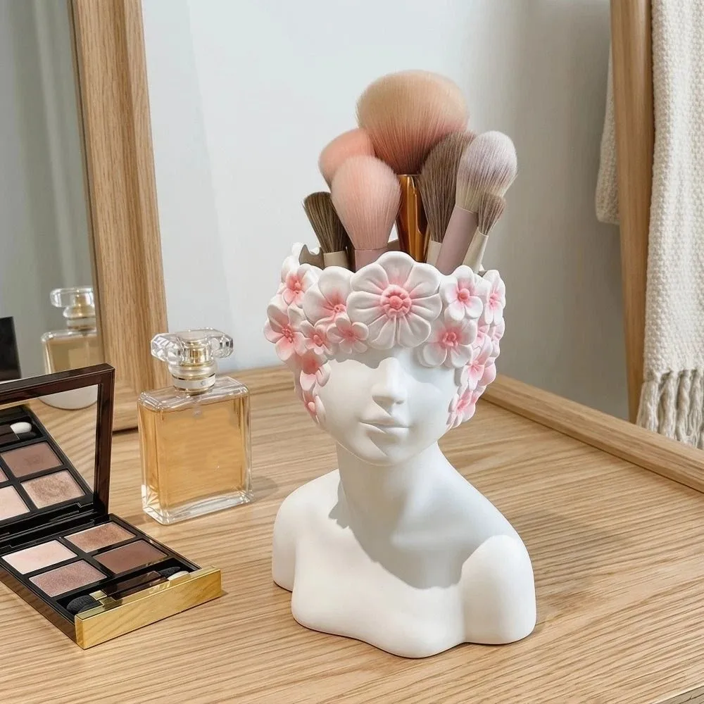 Multifunctional Multifunctional Storage Box Creative Ornaments Pencil Holders Flower Vase Makeup Brush Holder Vanity