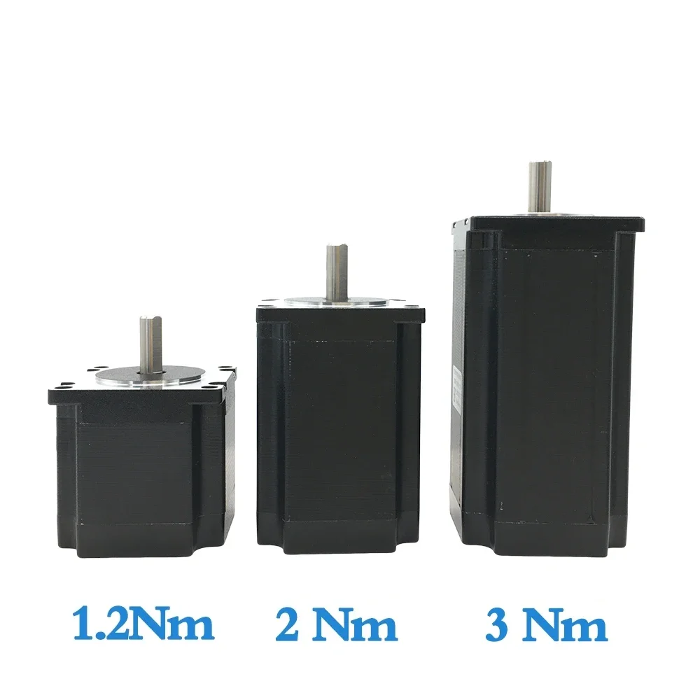 2PH Nema23 Stepper Motor DM556 Driver Kit 3A Motor 1.2Nm 2Nm 3Nm CNC Stepper Motor 56mm/76mm/112mm  for CNC Router 3D Printer