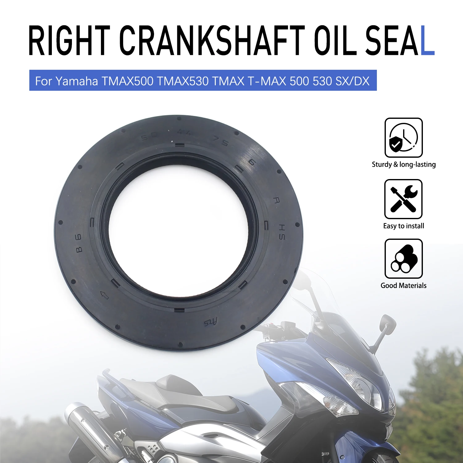 For Yamaha TMAX500 TMAX530 TMAX T-MAX 500 530 SX/DX 2001-2020 Engine Crankshaft Seal Crankcase Oil Seal Accessories Moto 44X75X6