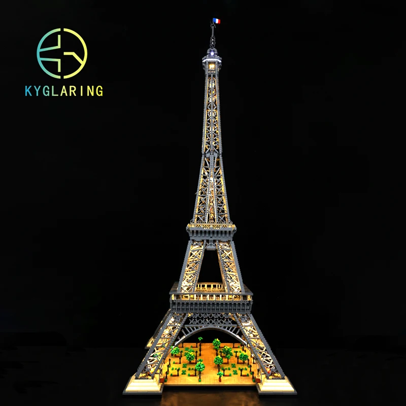 

IN STOCK 10307 10001Pcs World Famous Building Model Eiffel Tower With RC Light Blocks Bricks Birthday Christmas Gift Toys