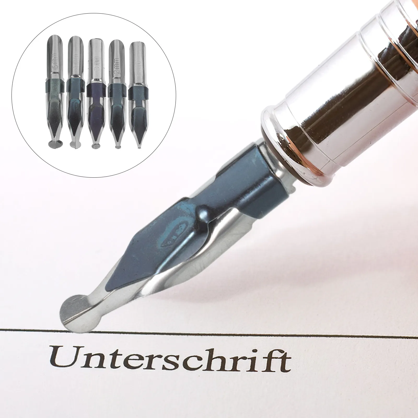

5Pcs Dip Pen Nibs Set Stainless Steel Calligraphy Nibs for Writing Painting Signing Drawing Sketching Students Stationery