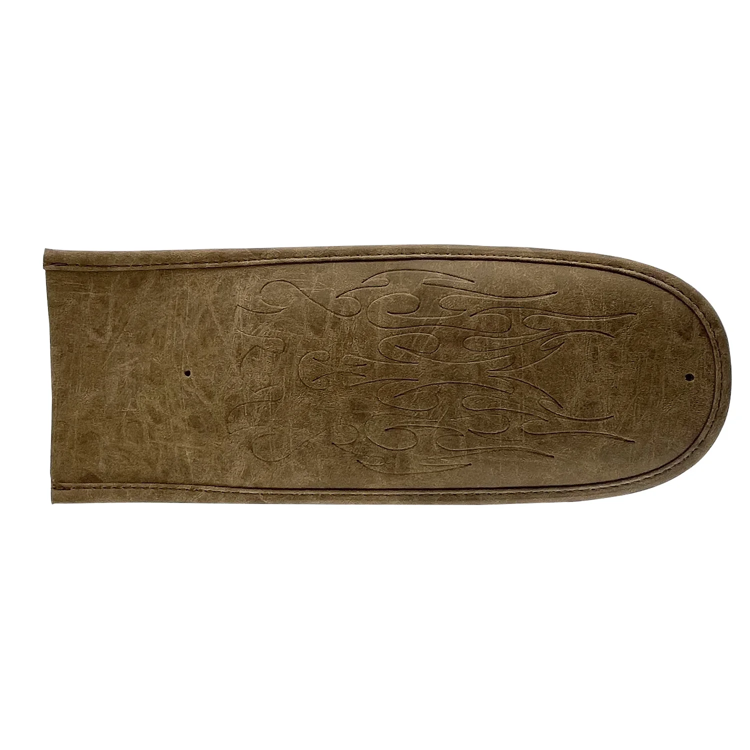 أسود بولي Leather الجلود خياطة لهب الخلفي الحاجز مريلة غطاء الكسوة ل Harley Dyna FXD سوبر الإنزلاق واسعة الإنزلاق 2006-2017
