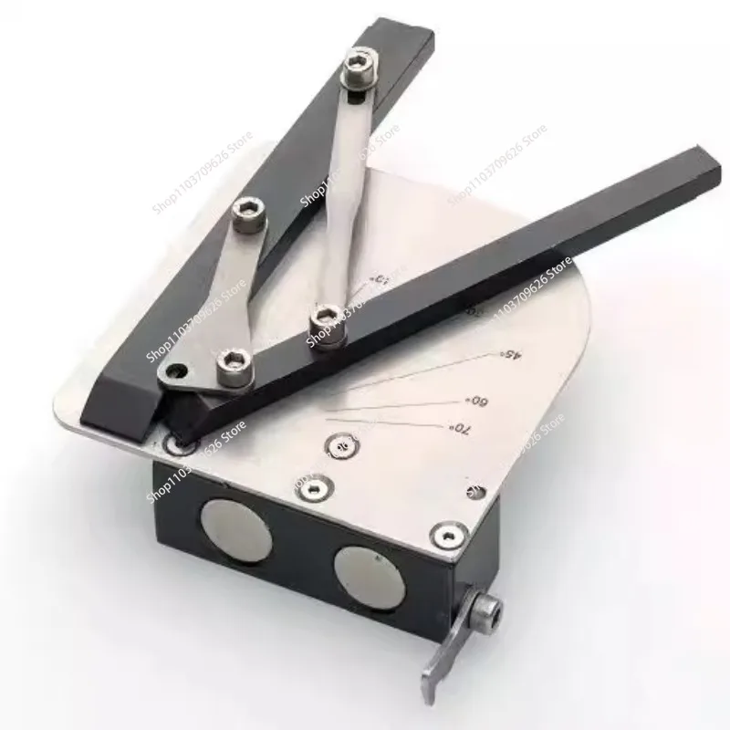 

Auxiliary tool for sheet metal bending Press brake front support magnetic angle positioning artifact