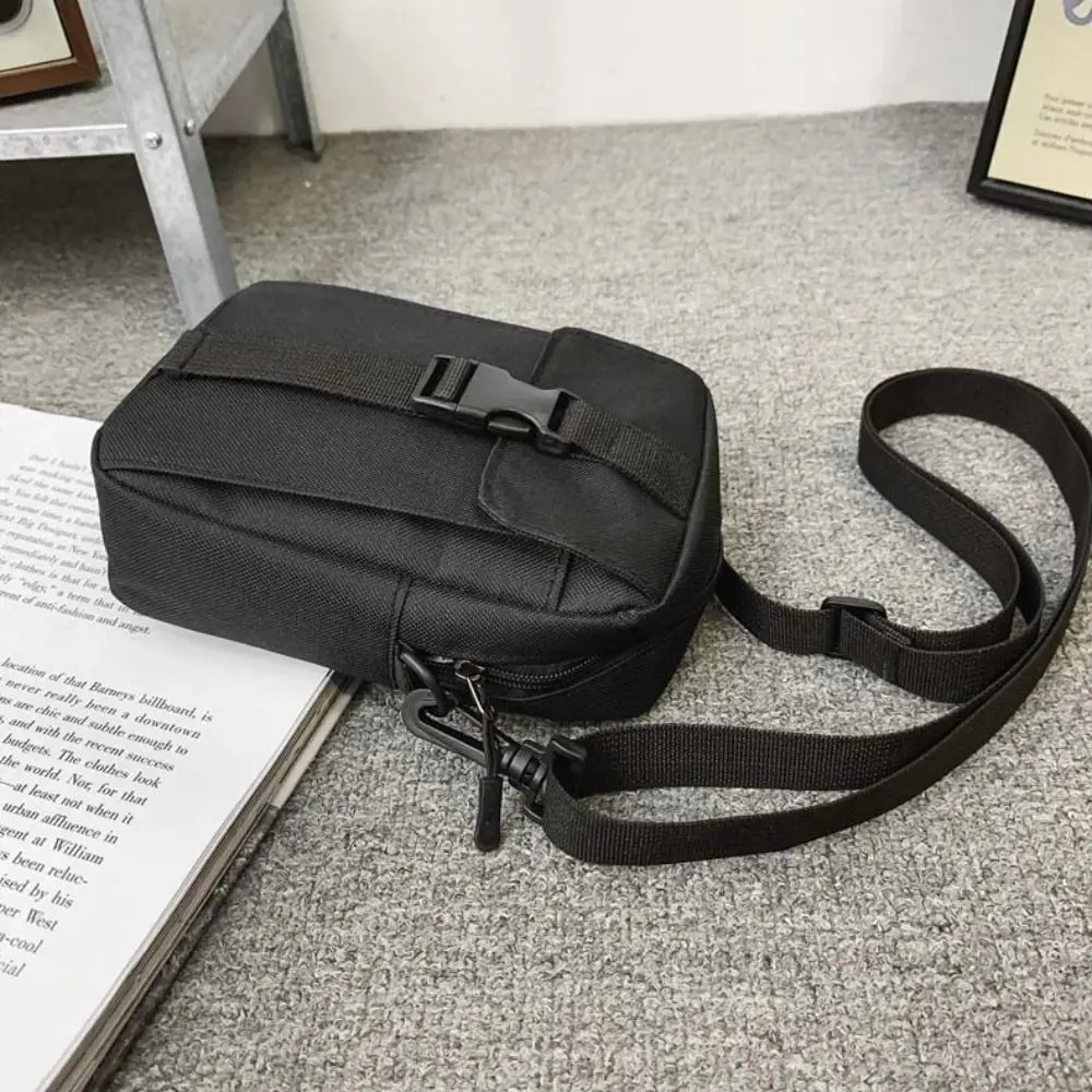 Simple Multi-Layer Canvas Shoulder Bag Waterproof Large Capacity Men Messenger Bag Purse Wallet Pack Retro Square Bag Men/Women