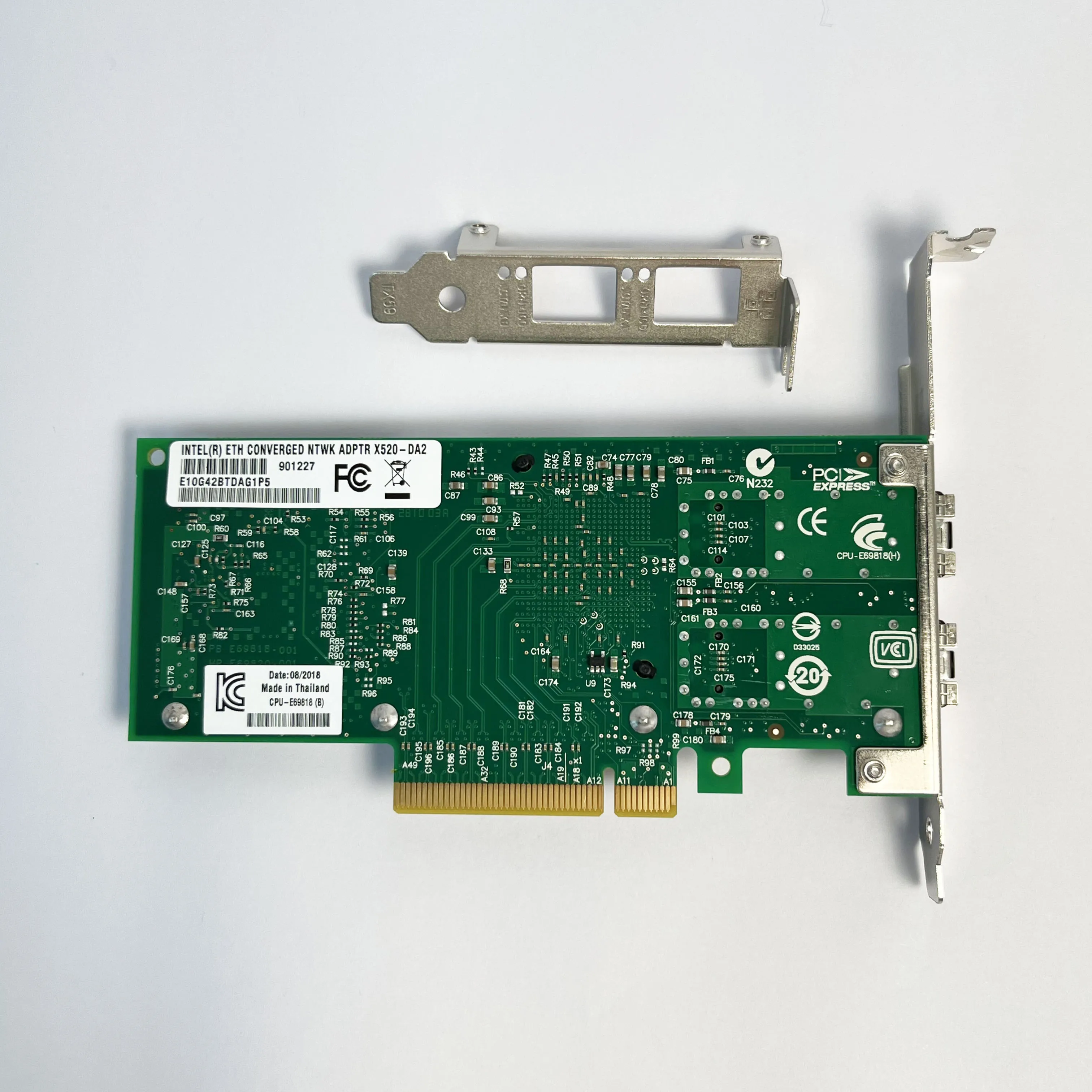 10gbe Carte Réseau X520-DA2 Intel 10G touristes Port PCI Express x8 82599 Puce Ethernet Réseau Adaptateur E10G42BTDA