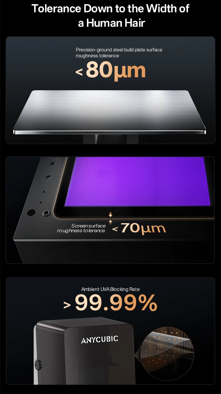 ANYCUBIC Photon P1 14K SLA LCD Resin 3D Printer With Wave Release Technology and Precision-Fitted Industrial-Grade Ball Screw