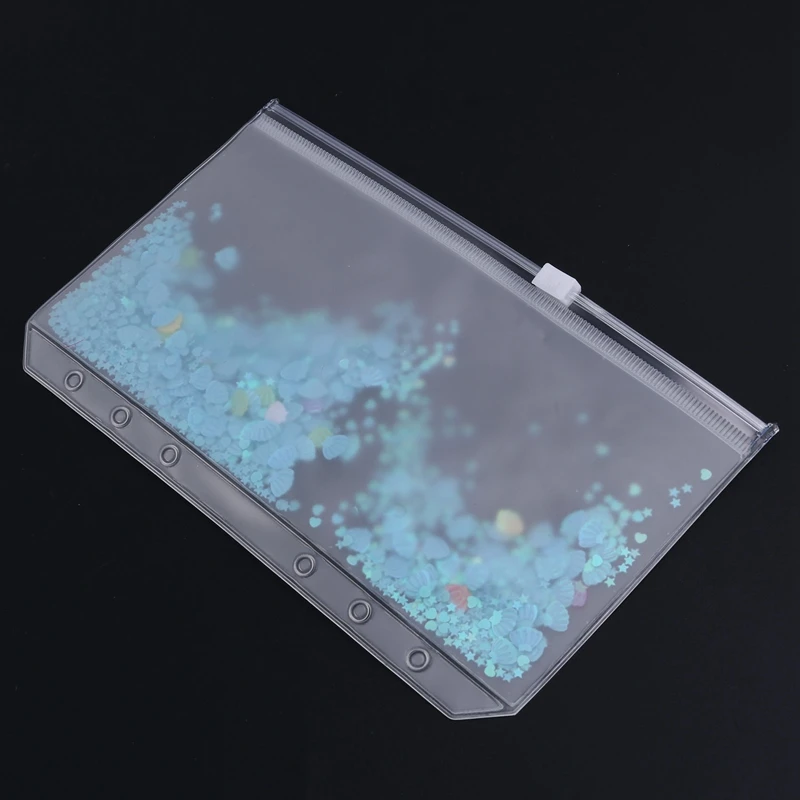 A6 Binder Cash Envelopes, PVC Budget Envelopes With Zipper Envelopes,For 6 Ring Refillable Binder Notebook Planner