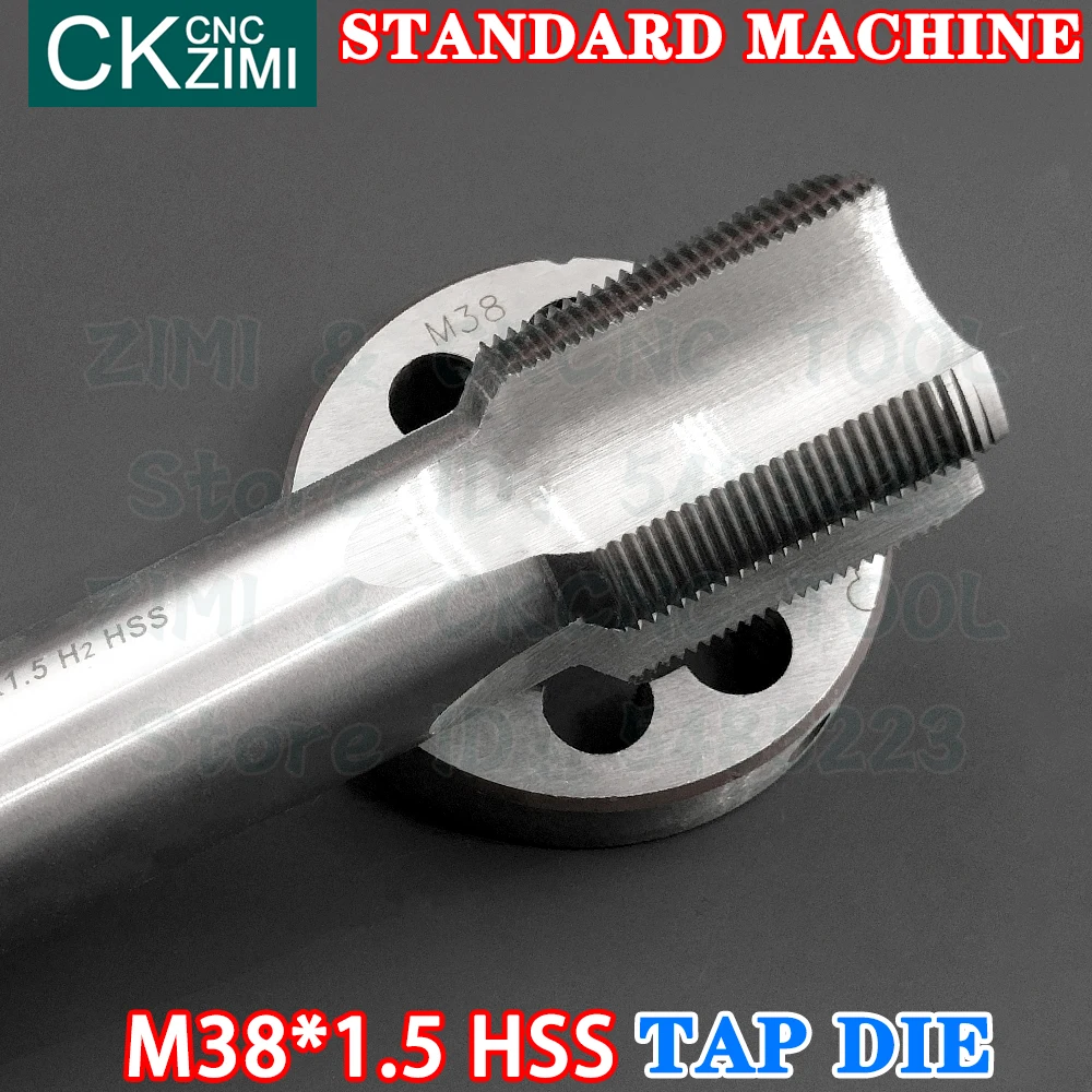 M38*1.5 M38x1.5 Straight Handle Standard Machine Die Tap Right High Speed Steel Wire Tapping Drill Round Die Metal Tap Die Set