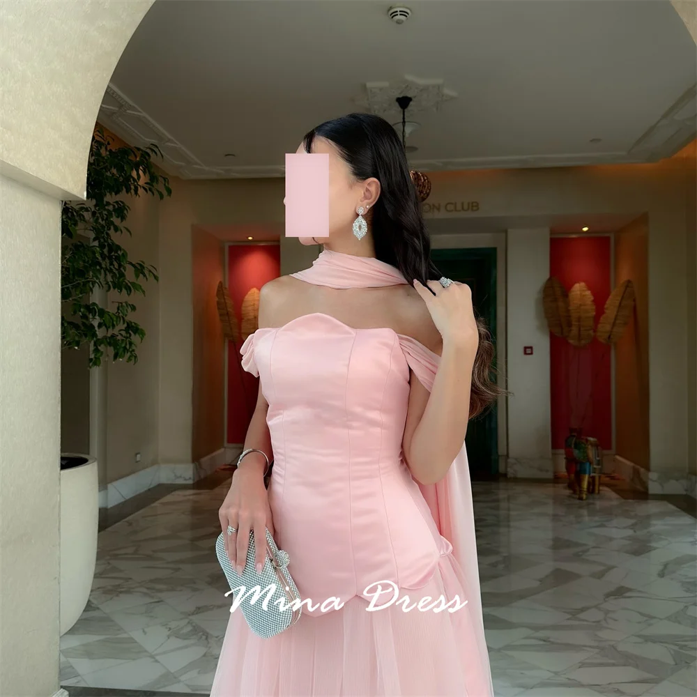 Mina personalizado tubo superior de luxo vestido de noite feminino sem mangas sem costas luxuoso vestidos de noite femininos para ocasiões formais