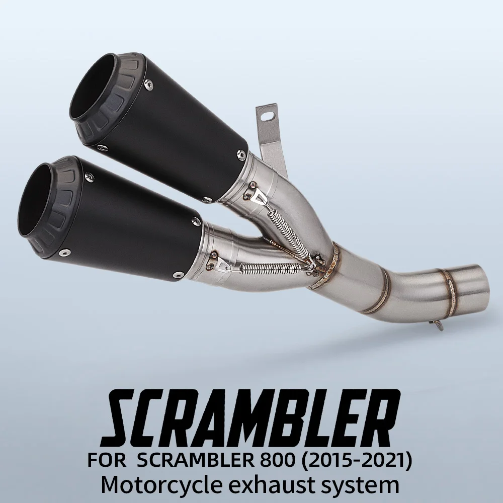 

Ducati Scrambler800 (2015-2021) выхлопная система мотоцикла, промежуточная соединительная труба с двойным отверстием, закрывает две раздвижные 51 мм