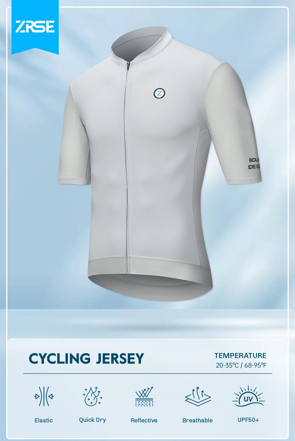 ZRSE Männer Radfahren Jersey Frauen Fahrrad Kleidung MTB Mountain Road Bike Kleidung Tragen Kurzarm Maillot Shirt UPF 50+ Sommer – Detail 1